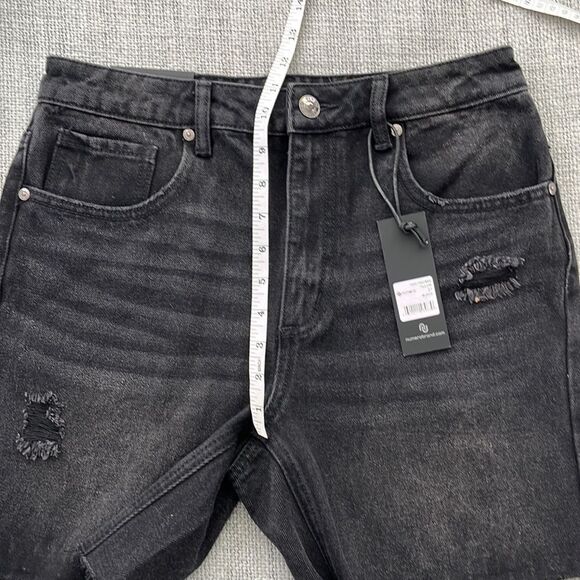 Numero Jean Shorts Womens‎ Size 27 Black Tulum High Rise Relaxed Fit - Picture 4 of 8